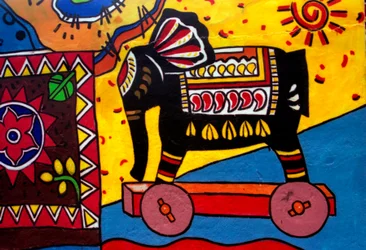 Peinture murale traditionnelle au Bangladesh